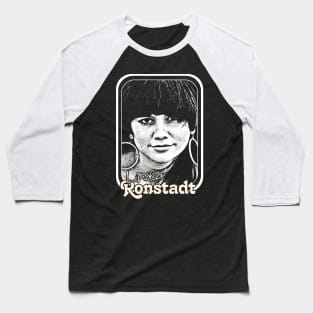 Linda Ronstadt // 70s Style Fan Art Design Baseball T-Shirt